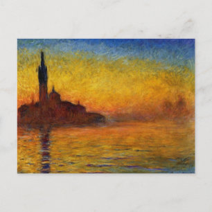 Postal Crepúsculo, Venecia por Claude Monet