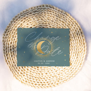 Postal Crescent Moon Celeste Pastel Cambiar La Fecha