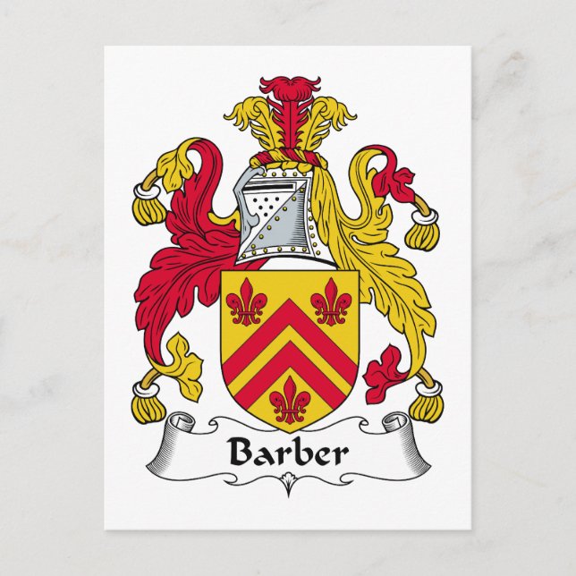Postal Crest de familia Barber (Anverso)