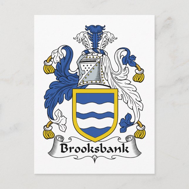 Postal Crest de familia Brooksbank (Anverso)