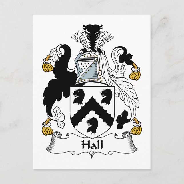 Postal Crest de familia Hall (Anverso)