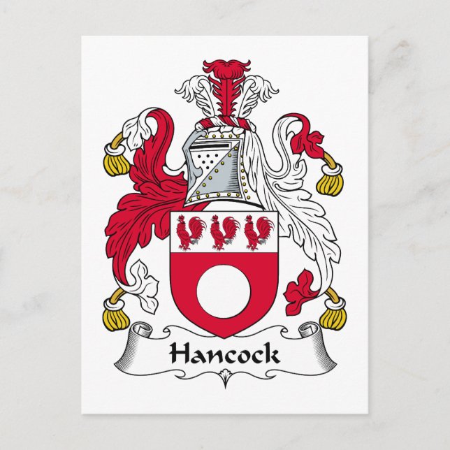 Postal Crest de familia Hancock (Anverso)