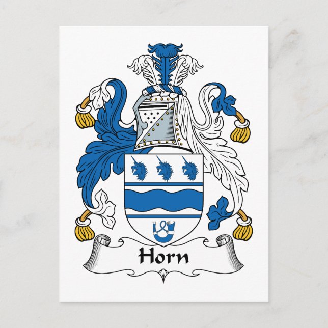 Postal Crest de familia Horn (Anverso)