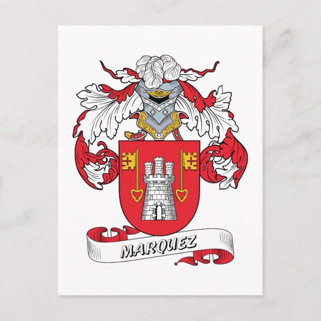Postal Crest de familia Marquez (Anverso)