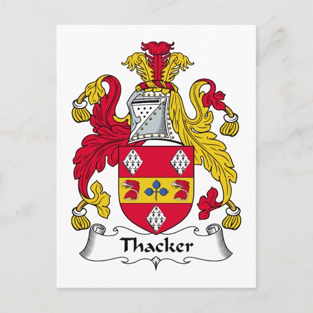 Postal Crest de familia Thacker (Anverso)