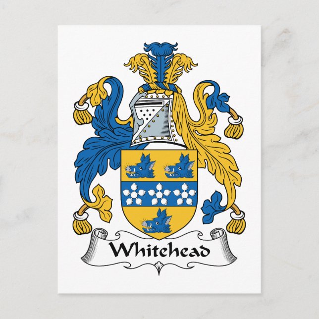 Postal Crest de familia Whitehead (Anverso)