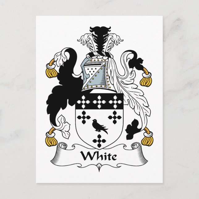 Postal Crest familiar blanca (Anverso)