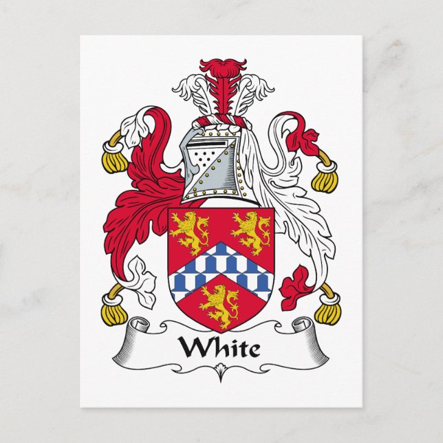Postal Crest familiar blanca (Anverso)