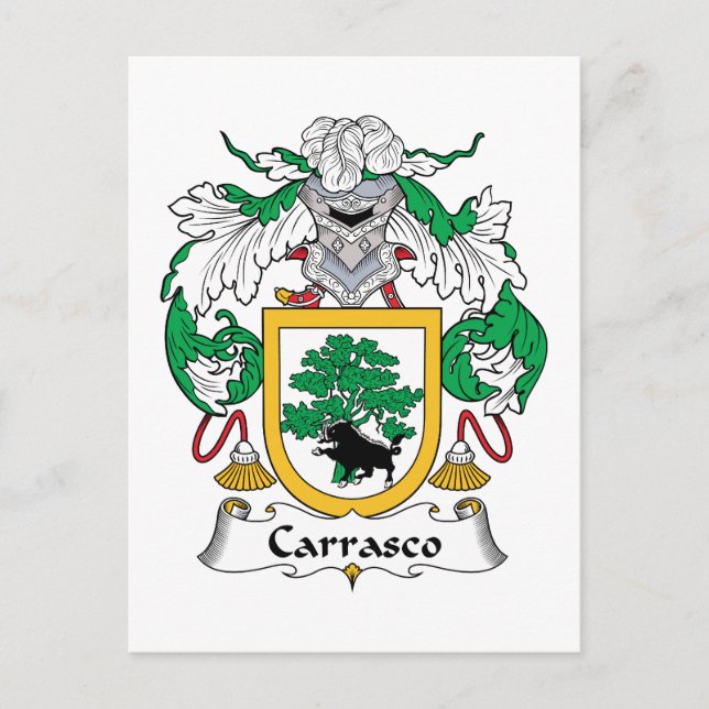 Postal Crest familiar Carrasco (Anverso)