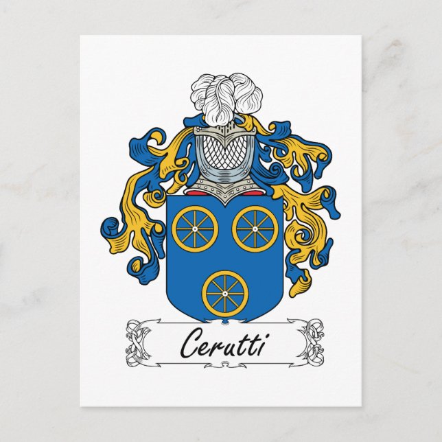Postal Crest familiar Cerutti (Anverso)