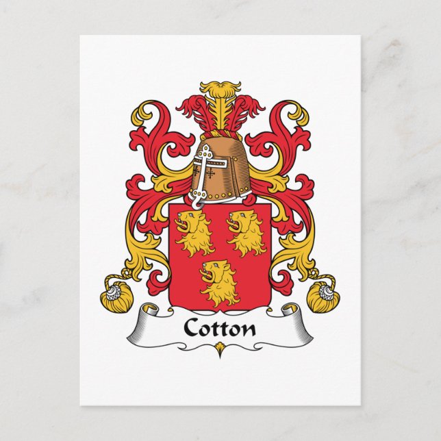 Postal Crest familiar de algodón (Anverso)