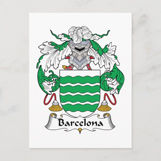 Postal Crest familiar de Barcelona (Anverso)