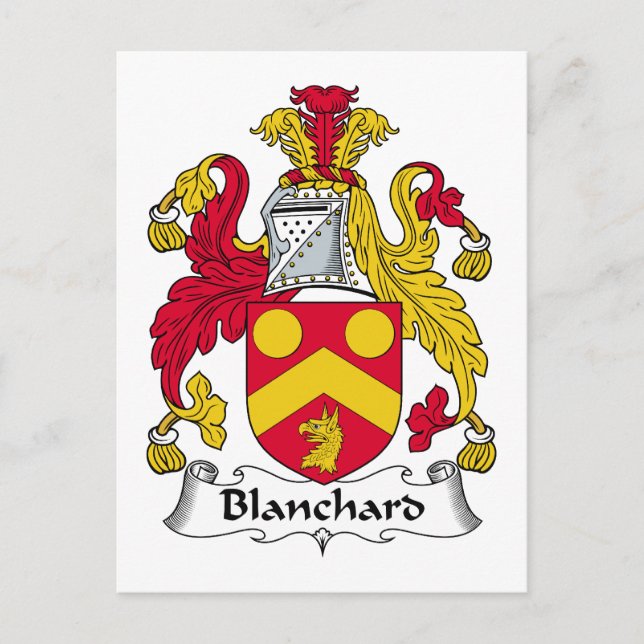 Postal Crest familiar de Blanchard (Anverso)