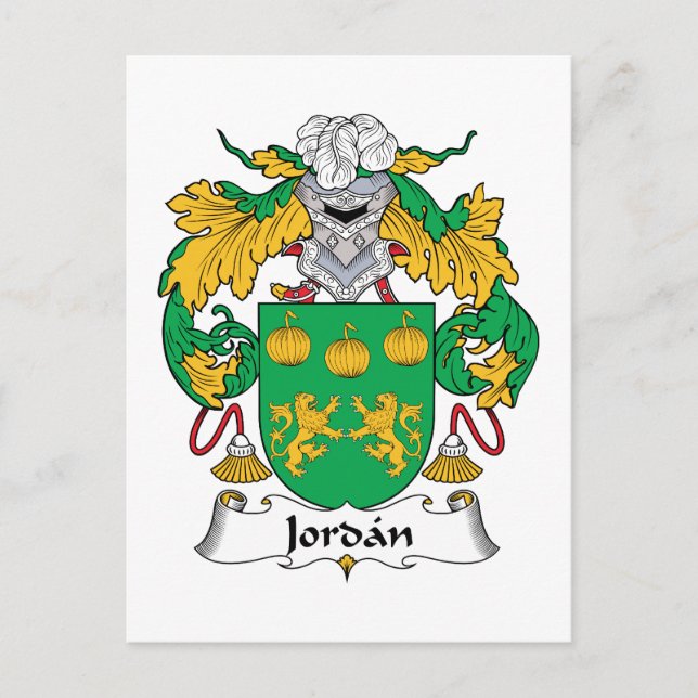 Postal Crest familiar de Jordania (Anverso)