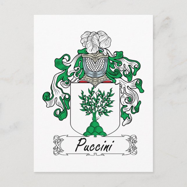 Postal Crest familiar de Puccini (Anverso)