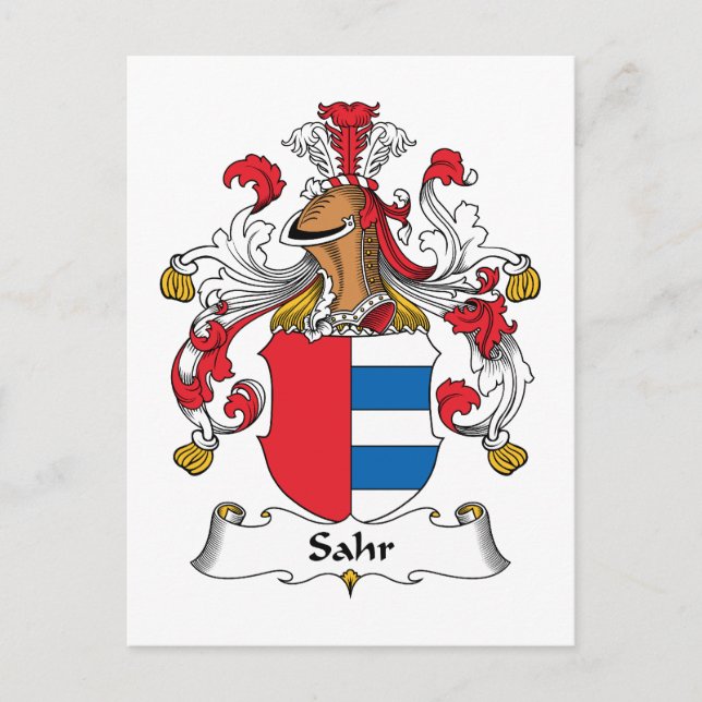 Postal Crest familiar de Sahr (Anverso)