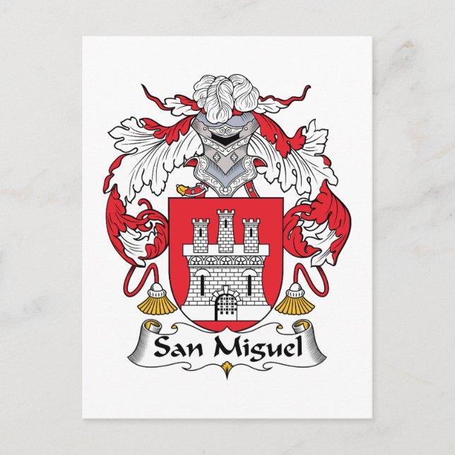 Postal Crest familiar de San Miguel (Anverso)