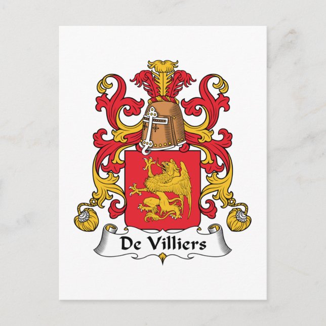 Postal Crest familiar De Villiers (Anverso)