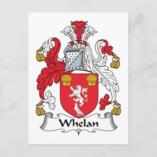 Postal Crest familiar de Whelan (Anverso)