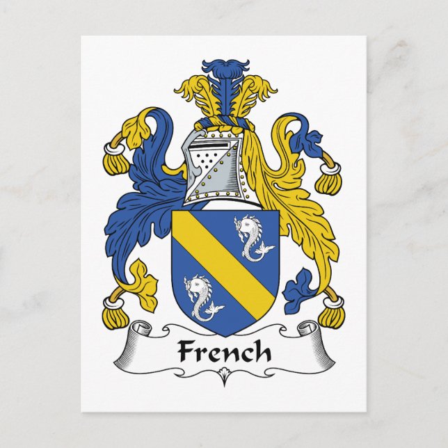 Postal Crest familiar francés (Anverso)