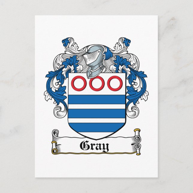 Postal Crest familiar gris (Anverso)