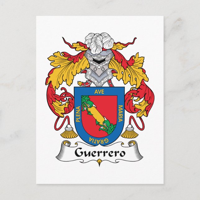 Postal Crest familiar Guerrero (Anverso)