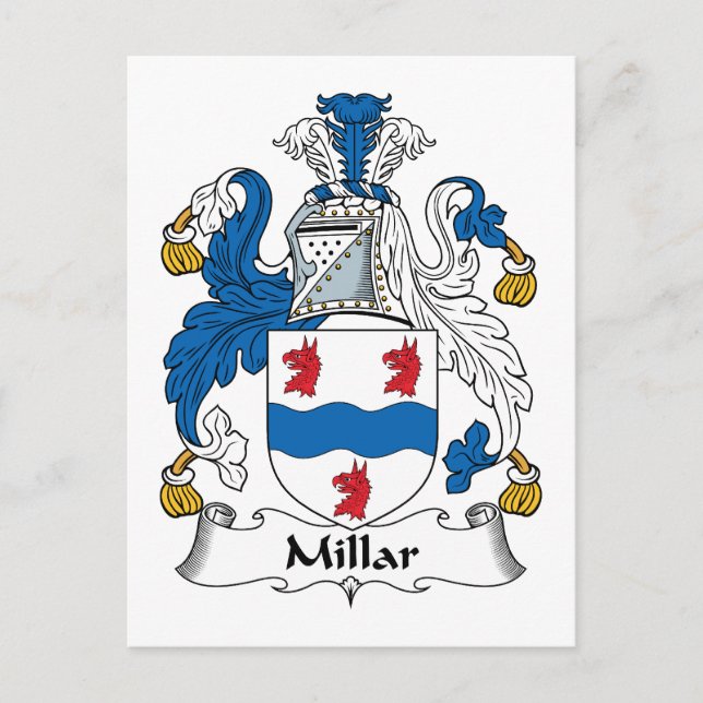 Postal Crest familiar Millar (Anverso)