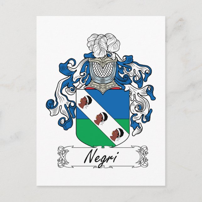 Postal Crest familiar Negri (Anverso)
