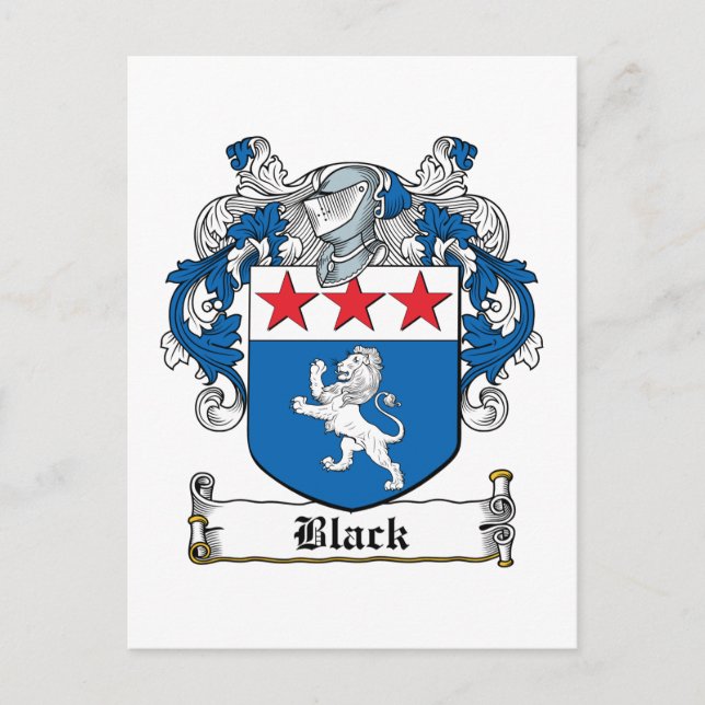 Postal Crest familiar negro (Anverso)