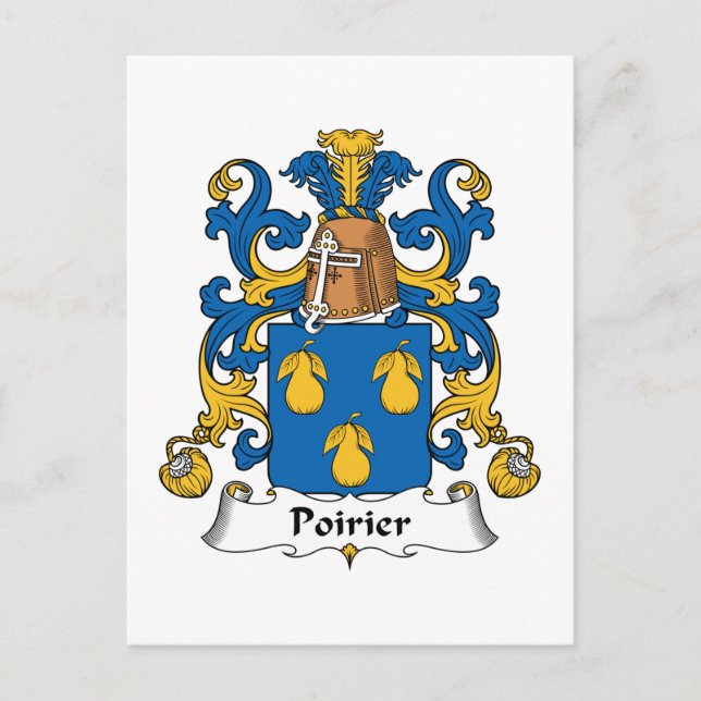 Postal Crest familiar Poirier (Anverso)