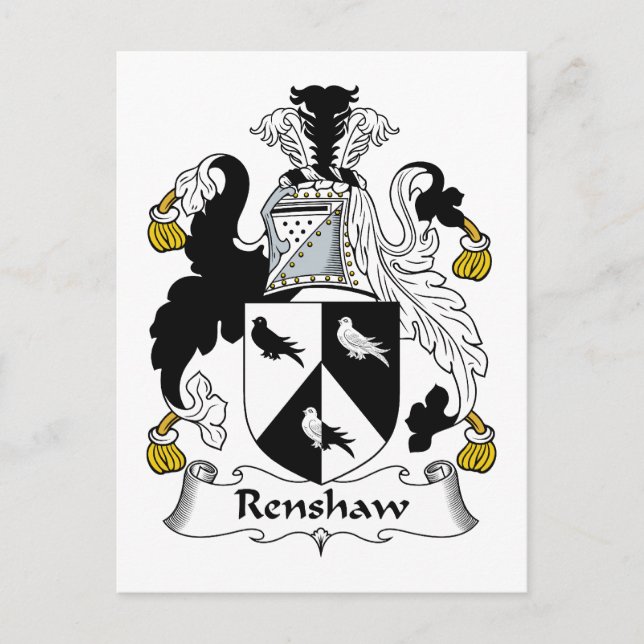 Postal Crest familiar Renshaw (Anverso)