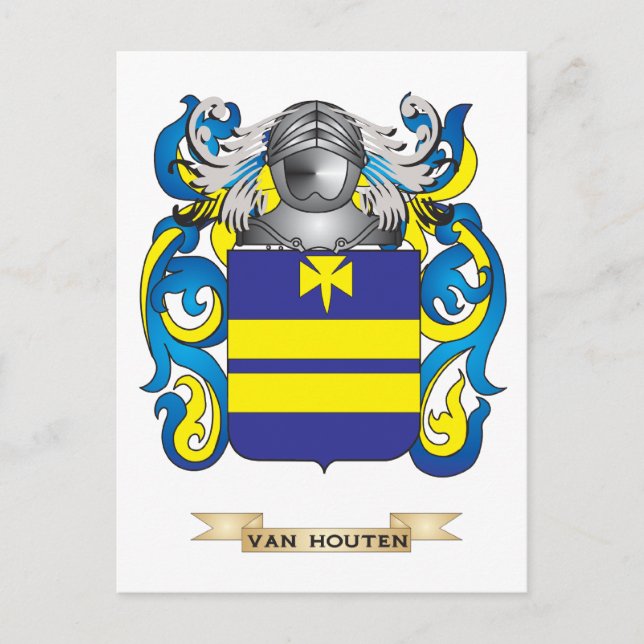 Postal Crest familiar Van Houten (escudo de armas) (Anverso)