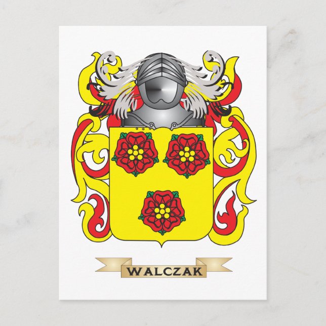 Postal Crest familiar Walczak (escudo de armas) (Anverso)