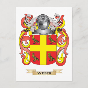 Postal Crest familiar Weber (escudo de armas)