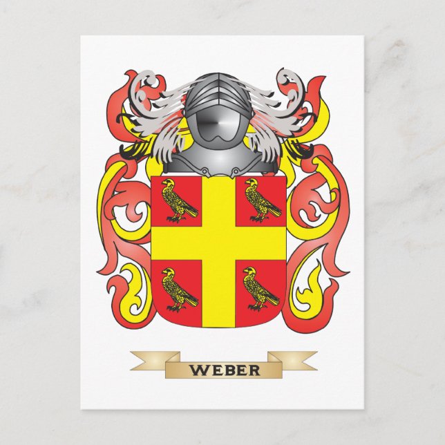 Postal Crest familiar Weber (escudo de armas) (Anverso)