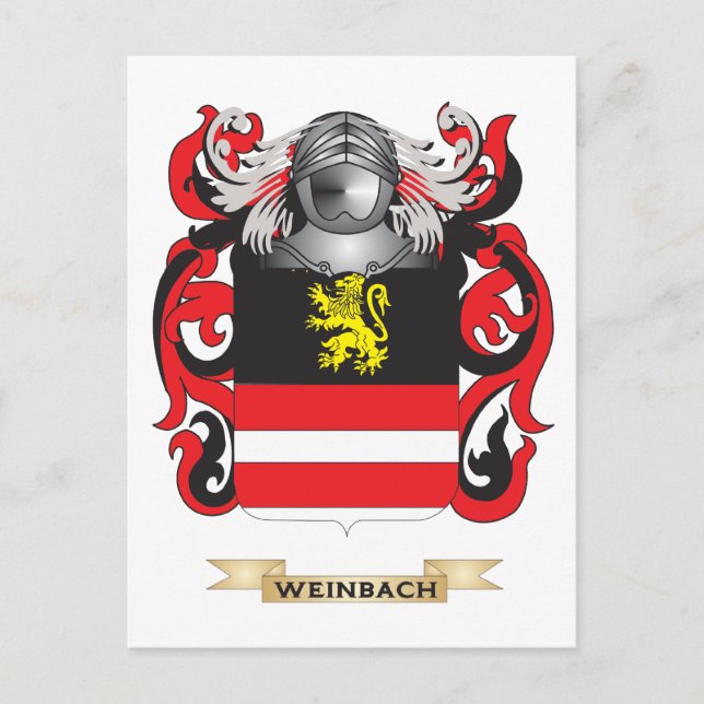 Postal Crest familiar Weinbach (escudo de armas) (Anverso)
