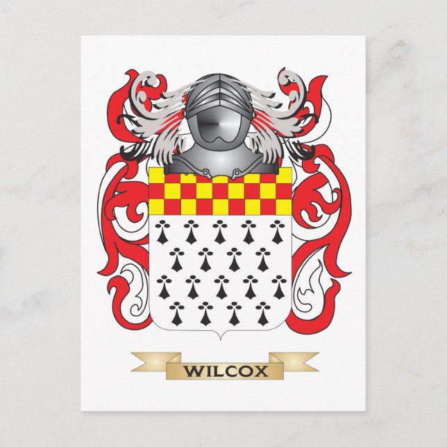 Postal Crest familiar Wilcox (escudo de armas) (Anverso)