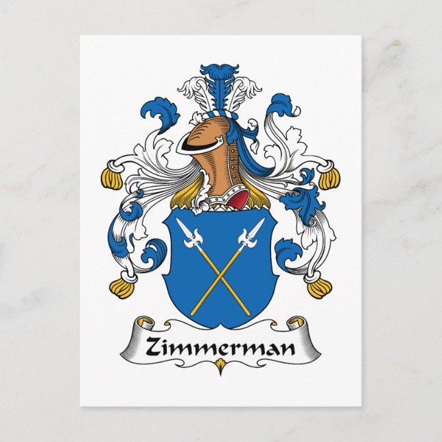 Postal Crest familiar Zimmerman (Anverso)