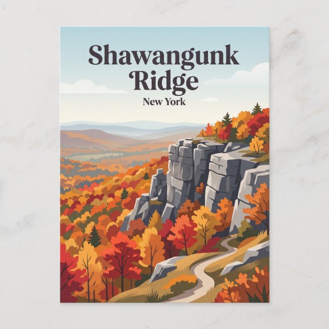 Postal Cresta Shawangunk EE. UU. (Anverso)