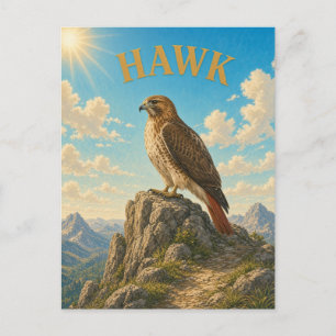 Postal Crestas de Hawk Mountain Watercolor GeoSaga