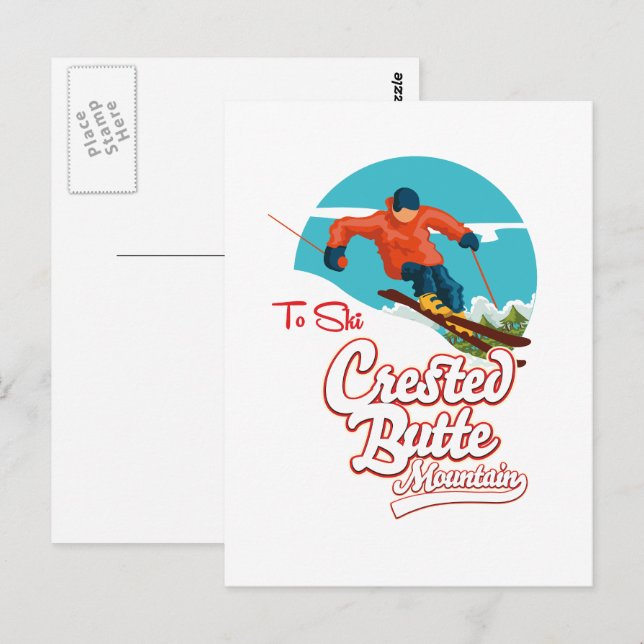 Postal Crested Butte a ski (Anverso / Reverso)