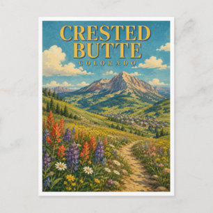 Postal Crested Butte Colorado Flores Silvestres GeoSaga