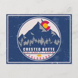Postal Crested Butte Colorado Retro Sunset Souvenirs