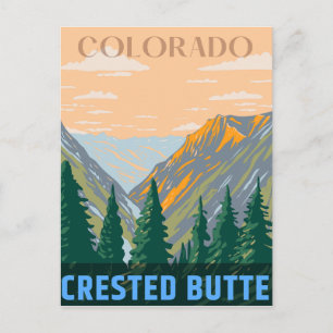 Postal Crested Butte montañas rocosas colorado