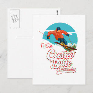Postal Crested Butte para esquiar
