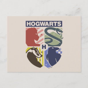 Postal Crestón estampado vintage de HOGWARTS™