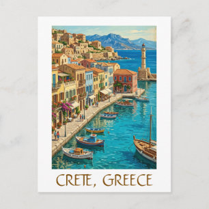 Postal Creta Antigua Grecia Escenario de Viaje Mediterrán