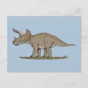 Postal Cretácico Dinosaurio Triceratops
