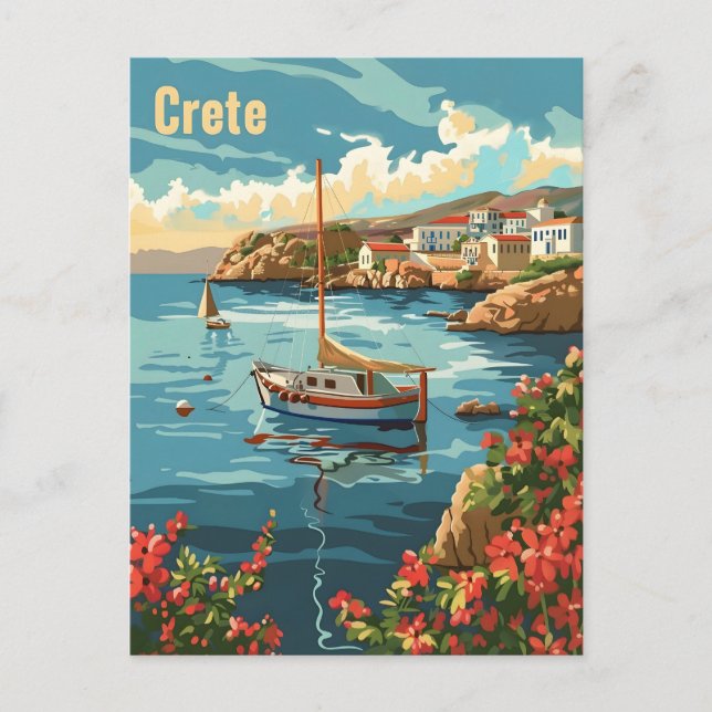 Postal Crete Greece Vintage (Anverso)