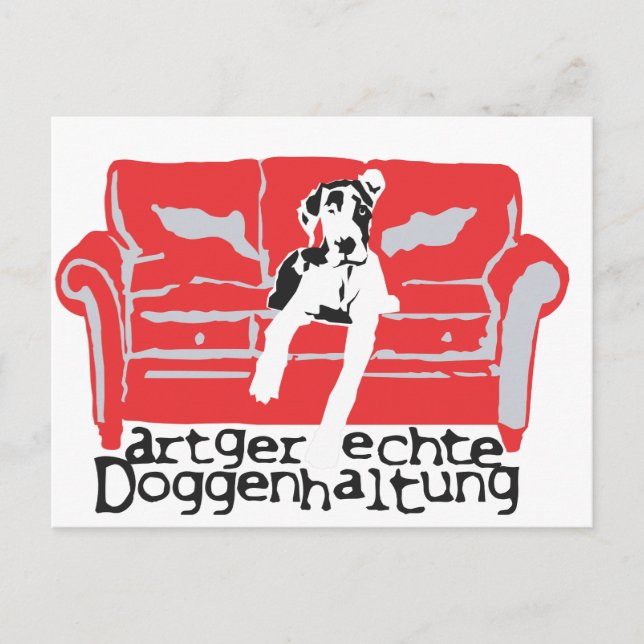 Postal Cría de dogos adecuada (Anverso)